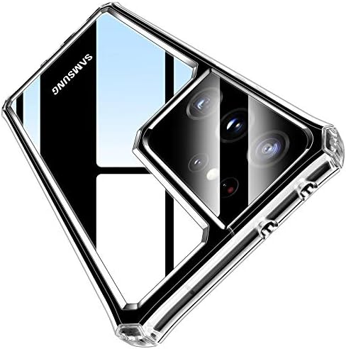 ВАНМАСА За Samsung Galaxy S21 Ултра Случај 5G 6.8 [Заштита Од Воена Капка][Не Пожолтување] S21 Ултра Случај, Тенок Тенок Мек Tpu Силиконски