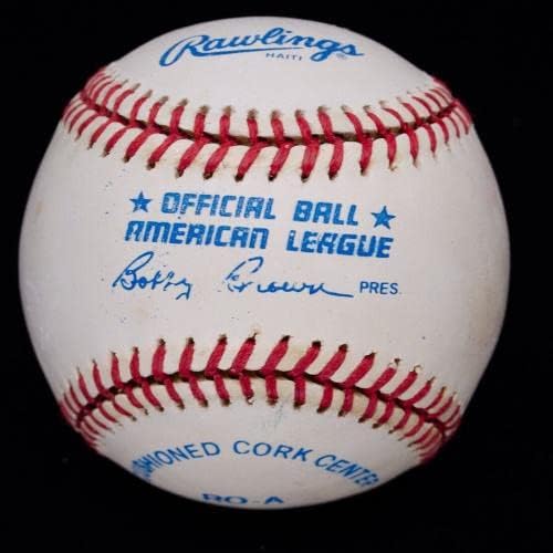 1990 -тите Тед Вилијамс потпиша автограмиран OAL Baseball JSA LOA BB720091 - Автограмски бејзбол