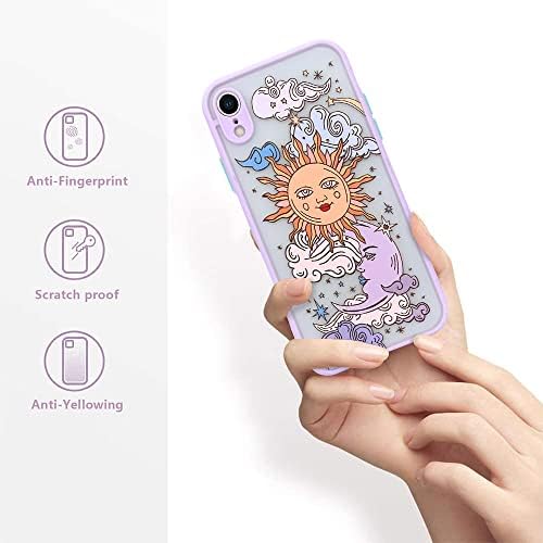Pepmune компатибилен со iPhone XR случај мат чист дизајн Сонце Месечина 3Д цртани филмови браник жени мажи тинејџерски девојки шокантни силиконски