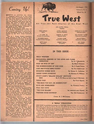 Точно Запад 8/1958-западно-Индиско насилство-Сакајавеа-Вајат Ерп-Г