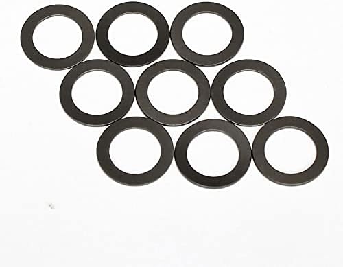 100 парчиња M1.9 M1.95 Графит најлон пластични мијалници Тенка рамна подлога црна воп-заптивка 2,9мм-6мм ОД 0,15мм-1,0мм дебелина