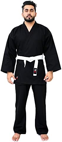 G4 карате костум gi aikido Обука за возрасни студентски униформа постави бесплатен појас црно бело