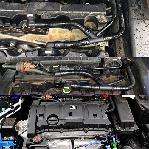 Foolcroprod Crankcase Crankcase Breather Tipes 1192W0 се вклопува за Peugeot 206 207 307 Citroen 1.6 16V [американски магацин]