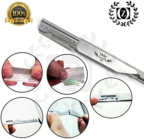 Професионален бербер брич нож ZEEPK-102 не'рѓосувачки директен раб 100 дерби сечило замена за измет завртка