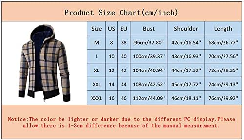 Џемпер на Wocachi Cardigan за мажи, есен зимски плетен карирано топло копче за патент отворено предниот обичен палто за скокач