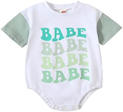 Eadrioss новороденче за новороденче момче момче облека лето преголема бебе кратка ракав ромпер џемпер на боди -маички врвови