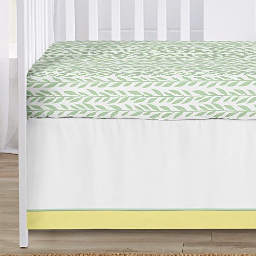 Слатка Jојо дизајнира жолто зелена сончоглед Бохо цветни девојки бебе креветче за постелнина сет за новороденчиња, ватенка, вграден лист здолниште,