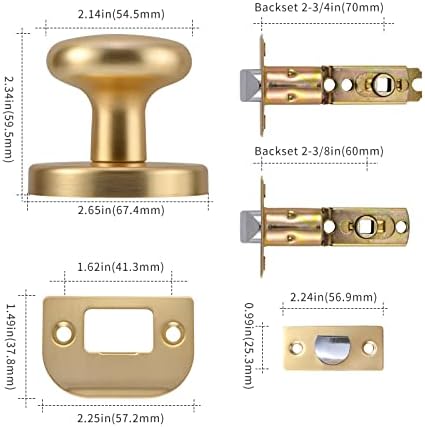 Златниот клуч за заклучување на злато-внатре-внатреш-манжет-четкани месинг рачки за плакарот во сала
