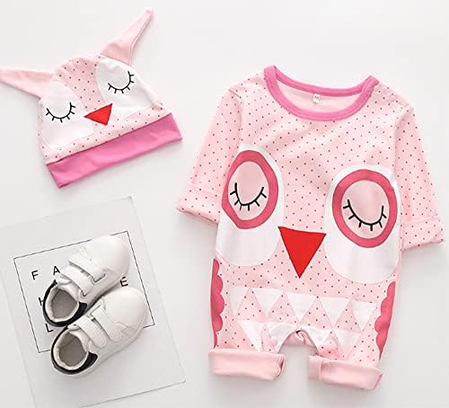 Cbtrfashion Cute Unisex Baby Baby Girls Romper Bunny Zebra koala Raccoon новороденче скокање со едно парче капаче за капачиња