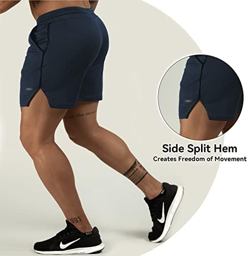 Тезон Менс 5 салата за вежбање шорцеви за тренинзи за атлетско трчање Брзо суво кратки панталони џебови лесна мрежа активна облека