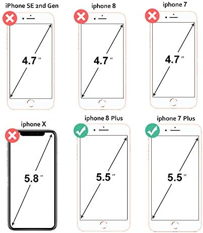 Телефон Случај Компатибилен Со Apple iPhone 7 плус / iPhone 8 плус, СО TJS [Калено Стакло Заштитник На Екранот] Magpul [Поле] MAG849 - Блк