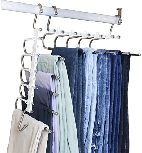 Kikilie Ажурирање на просторот за заштеда на панталони закачалки од не'рѓосувачки челик нелизгачки закачалки облека за закачалки за закачалки
