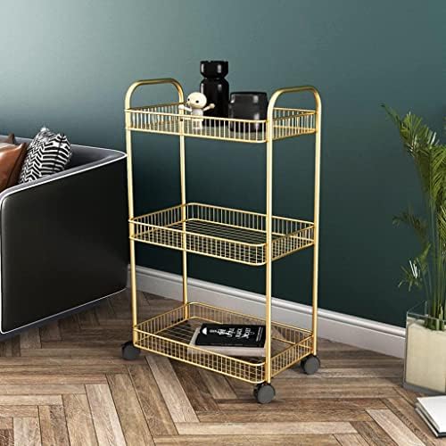 Xwozydr Cart Rack Дневна соба за складирање бања кујна подни решетки со тркала