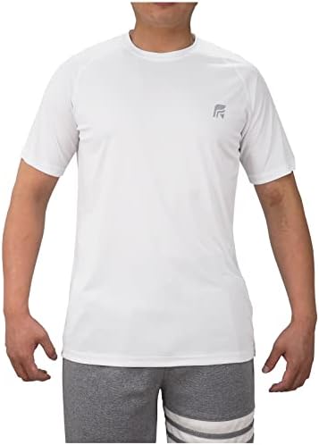 Кошули за вежбање на машки филарола кратки кошули со кратки ракави, upf 50+ Сонце заштита лесна брза салата за салата