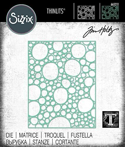 Sizzix Thinlits Die 665211 Bubbling by Tim Holtz One Size, повеќебојни