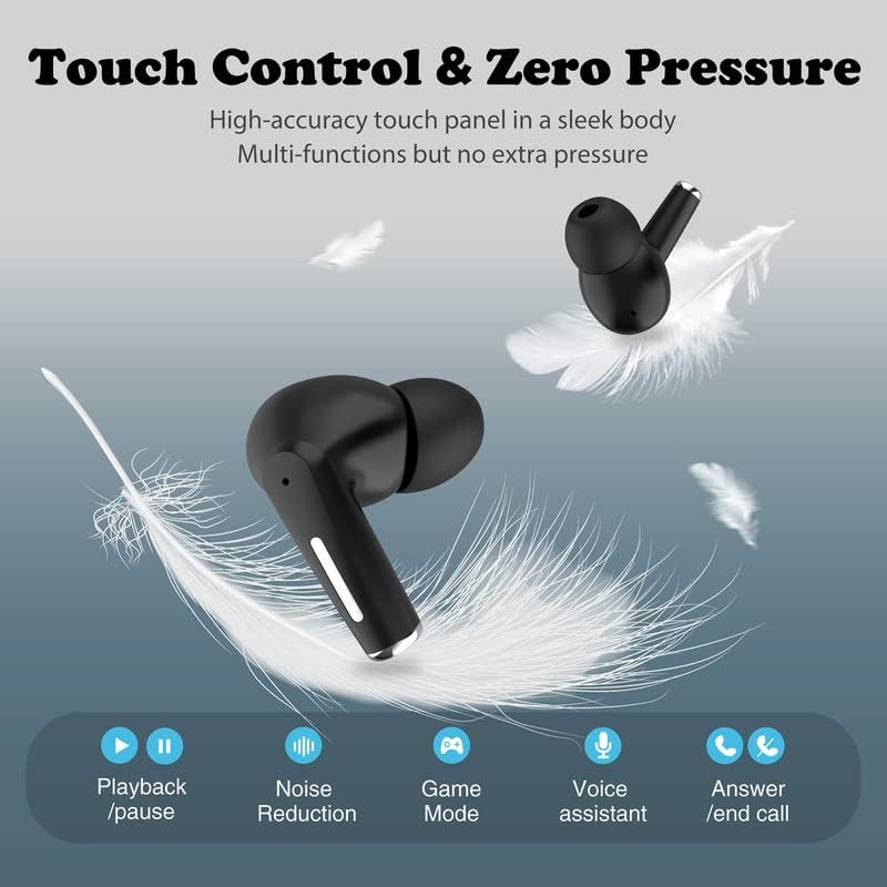 Активни Слушалки За Поништување На Бучава, Безжични Слушалки Со Bluetooth 5.2-Пренослив Случај За Полнење-Микрофон, 8h Активно Намалување