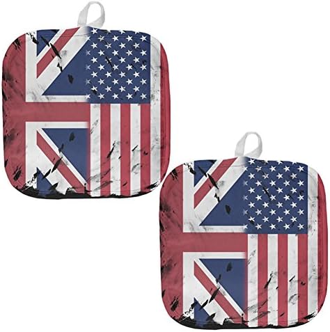 Стара слава Британска Велика Британија Американска американска знаме низ целиот држач за тенџере повеќе стандардно една големина