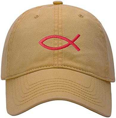 L8502-lxyb Бејзбол капа мажи Исус риба Ихтис извезена измиена памучна тато капа за бејзбол капачиња