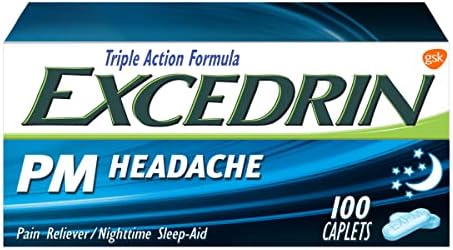 Екседрин ПМ Помошта за спиење со главоболка за олеснување на главоболката за ноќни главоболки и непроспиеност - 100 брои