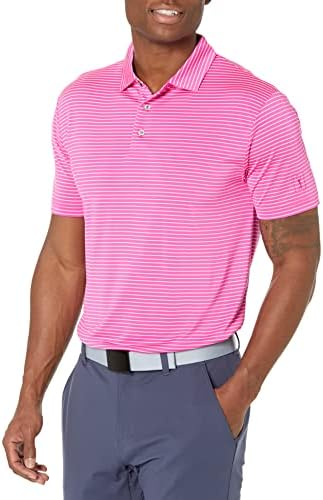 PGA TOUR MEN's Feeder Stripe Christ Sweeve Golf Polo Burt