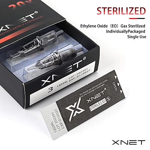 Xnet Факел Безжична Тетоважа Машина со 20 парчиња Х-ЗРАЦИ 12 Стандардни 7rl Тетоважа Кертриџ Игли