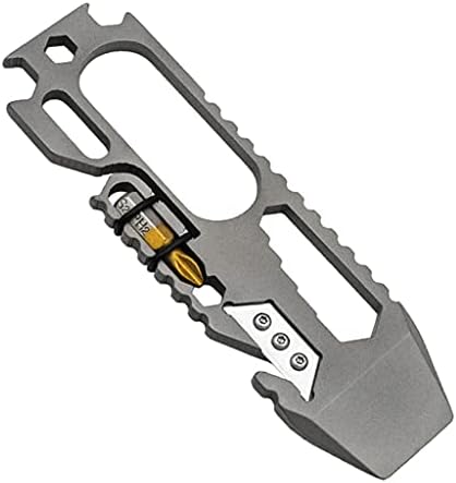 Ruzida Titanium Pry Bar EDC Pry Tool Shotter Shopter Screwpriver Wrenk Outdoor Survival Multi Tools 11 во 1 Компактен дизајн, како