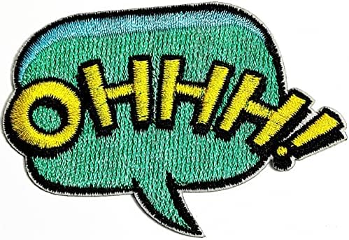 Кленплус Охх! Печ Занаети Уметност Шиење Поправка Смешни Слоган Шега Цртан Филм Везени Железо На Шие На Значка Закрпи ЗА САМ Фармерки