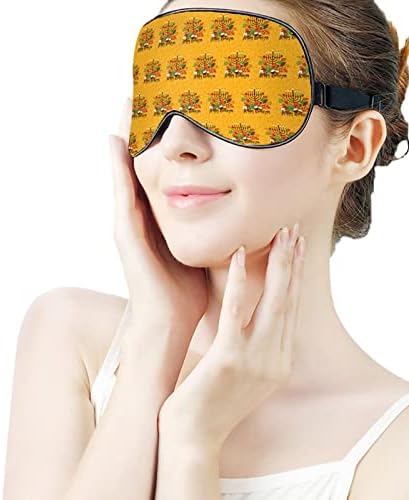 Среќни маски за спиење во Кванзаа со прилагодлива лента, удобни и меки маски за очи што блокираат светло