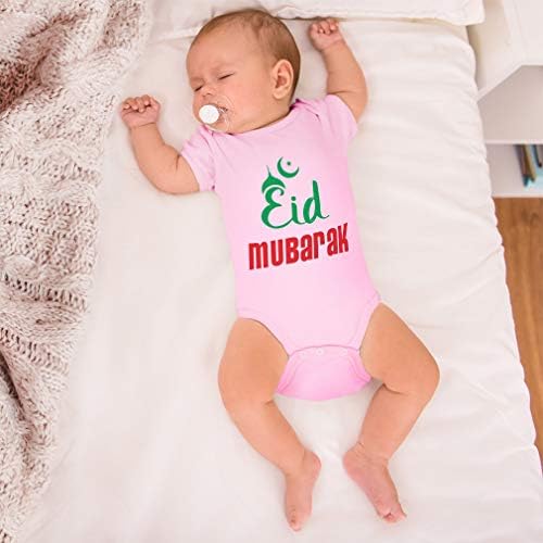 Прилагодено бебешко тело Еид Мубарак Арапски смешно памучно момче и девојче облека за бебиња