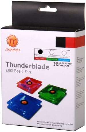 Thermaltake Thunderblade 80 mm 4 LED случај на вентилатор 3 и 4 пински 21 DBA AF0027