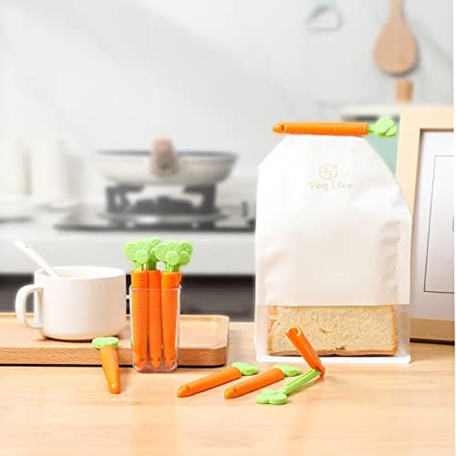 Кујнски Контејнери Комплет За Складирање Клип За Запечатување Пакети Со Храна Клипови Клип За Запечатување Морков Со Магнет За Организирање