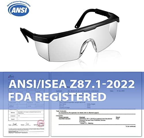 Безбедносни очила Menru Z87 Странични заштитни очила за прилагодување на прилагодливи анти-SPLASH Анти-влијание против велосипедизам за