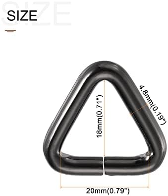 Метакситичност метален триаголник прстен на прстени 10 парчиња, спојки за торби за мрежи - за кожни чанти за чанти за чанти за чанти за