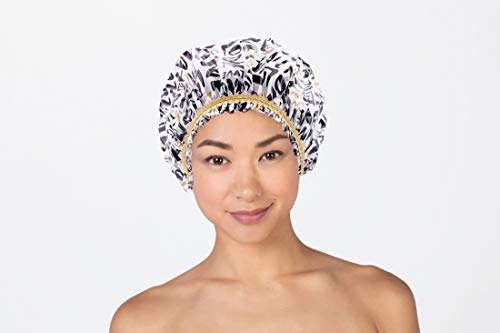 Бети Даин Хипстер Колекција Туш капа, водоотпорен, замрзнат материјал од Пева, преголем дизајн совршен за секоја должина на косата,