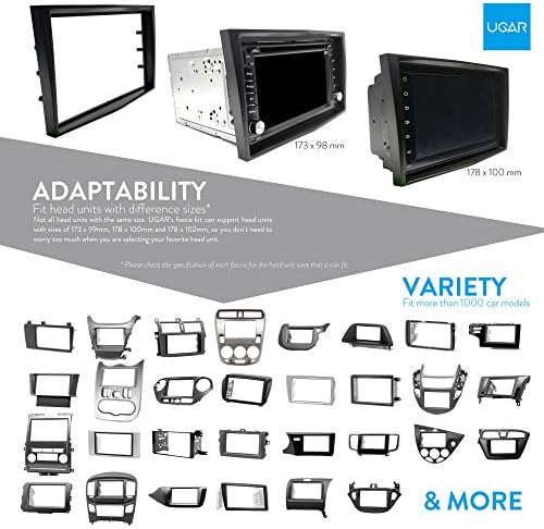 Ugar 11-400 Car Dash Radio Installent Mounting Fascia Kit компатибилен за Ssang Yong Actyon, Kyron 2005-2011