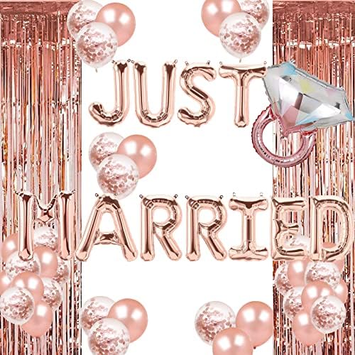 Getromp само оженет балони розово злато патувајќи од Мис до г -ѓа Партија Банер невеста за да бидеме/ние сме ангажирани/невестински туш/диплома/свадба