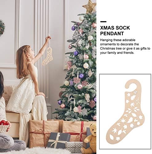 ИЗВАДОК 2 парчиња Блокатори На Дрвени Чорапи Калапи За Прикажување Дисплеи ЗА Самостојни Занаети Од Предиво За Ткаење На Божиќни Чорапи