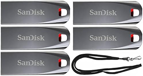 Sandisk 32 GB Cruzer Force USB 2.0 Flash Drive SDCZ71-032G пакет со GORAM Black Lanyard