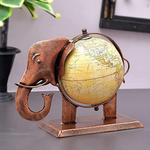 Слонови Глобус Раџастани Дома Декор за ракотворби | Домашни декоративни предмети во дневна соба, спална соба | Подароци за шоу