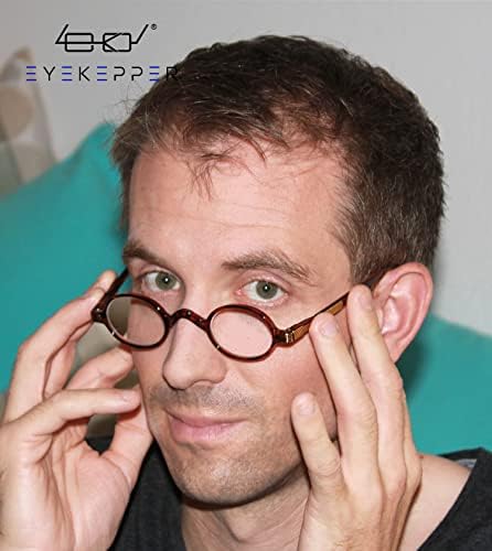 Eyekepper Мали овални околу очила за читање Гроздобер мини читатели очила за мажи жени кои читаат со пролетни шарки рамка за