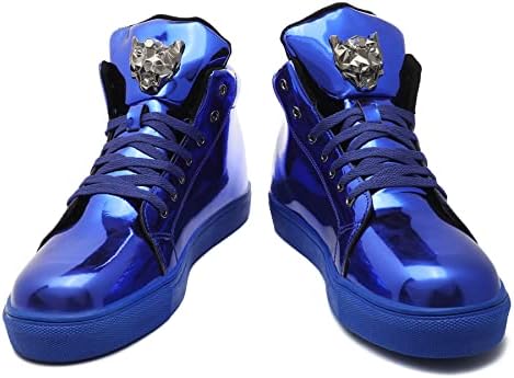 IGXX машки патики панк-глуждови чизми за мажи метални занишани високи врвни чипкачки кошаркарски чевли за сјајни метални чевли за