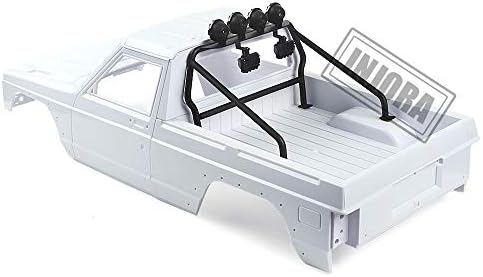 Кофа со кафез на метални ролни со 6 LED светла за RC Crawler Axial SCX10 D90 Tamiya CC01 RC4WD TRAIL Пронаоѓач 2