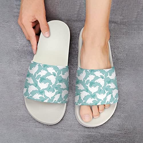 Симпатични сандали со делфини куќа не лизгаат отворени папучи за маса за масажа бања за туширање