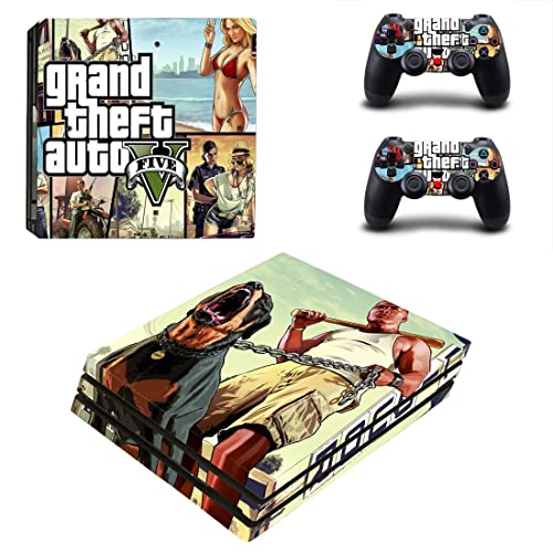 За PS4 Slim - Game Grand GTA Theft и Auto PS4 или PS5 налепница за кожа за PlayStation 4 или 5 конзола и контролори Декларална винил DUC