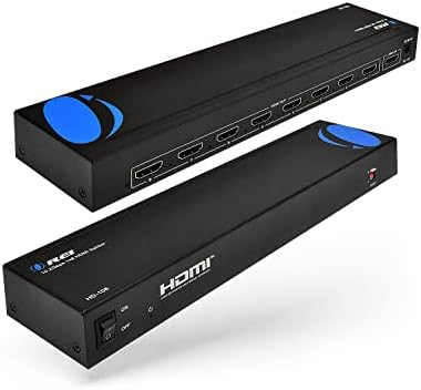 Ореи 1080p 1x8 HDMI сплитер, - 1 порта до 8 HDMI дисплеј дупликат/огледало - напојуван Splitter Ver 1.3 Сертифициран за целосна