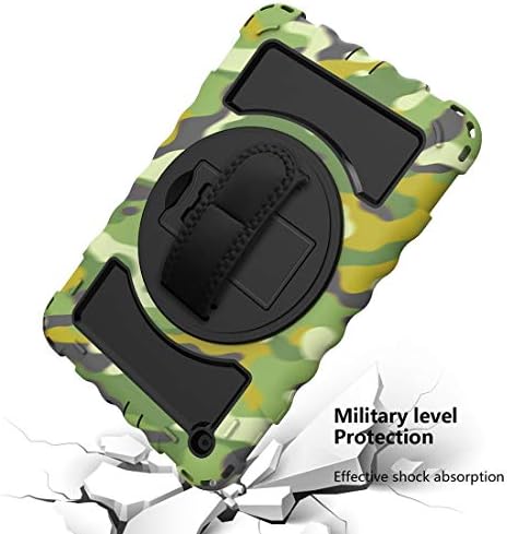 Заштитни куќи за таблети за таблети е за Samsung Galaxy Tab A10.1 T510/T515 Трајни анти-капки сеопфатни заштитни куќи со ротирачки