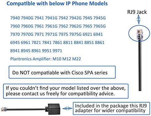 Телефонски слушалки на Маирди за Телефон Cisco, слушалки за бинаурална канцеларија со микрофон за откажување на бучава RJ9 Jack за Cisco 7942