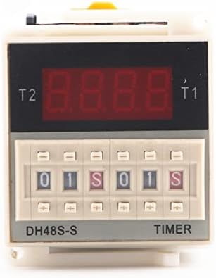 Програмабилен реле за двојно одложување на DH48S-S со напон на приклучок DC12V DC24V AC110 AC220V 0,1S-9,9S 1S-99S 1M-99M 0,1H-99H