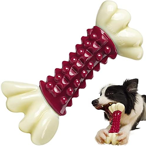 Играчки за кучиња Rmolitty за агресивни џвакачи, неупотребувана коска за џвакање со вкус на сланина за кучиња со голема раса