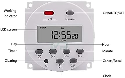 Timer Neyens Timer CN101A 220V 110V 24V 12V Дигитален LCD Timer Timer Procramable Time Switch Relay 16A CN101